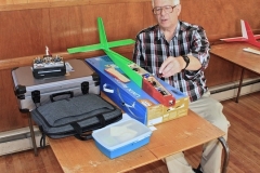 Terry Dawson with his Electric Gentle Lady, holding the new Arming Switch