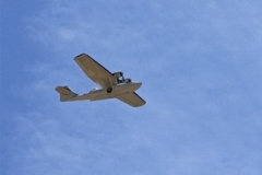 Intruder Alert!!! The CWHM's PBY-5A Canso Flies overhead.