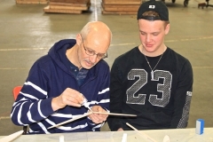 Club president, Andy Meysner working with an air cadet